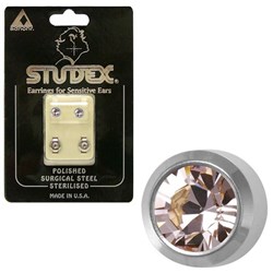 Birthstone Studs - Reg Bezel S/S - June / Alexandrite